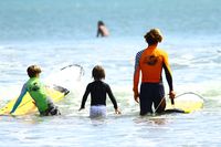 Детский серфинг для трех